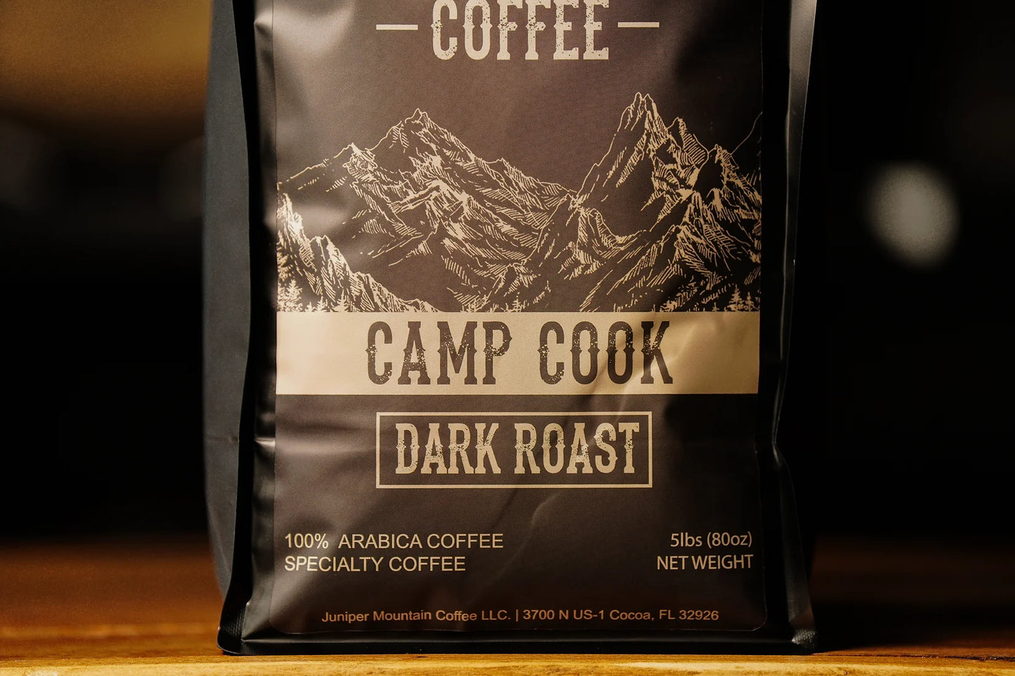 Juniper Mountain Coffee Camp Cook Dark Roast Arabica Specialty Coffee