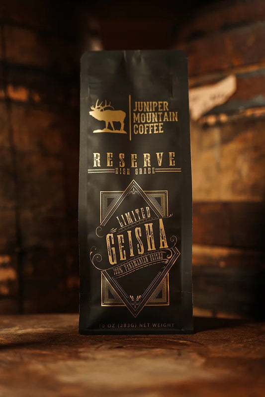 Juniper Mountain Coffee Reserve High Grade Limited Geisha Coffee Beans