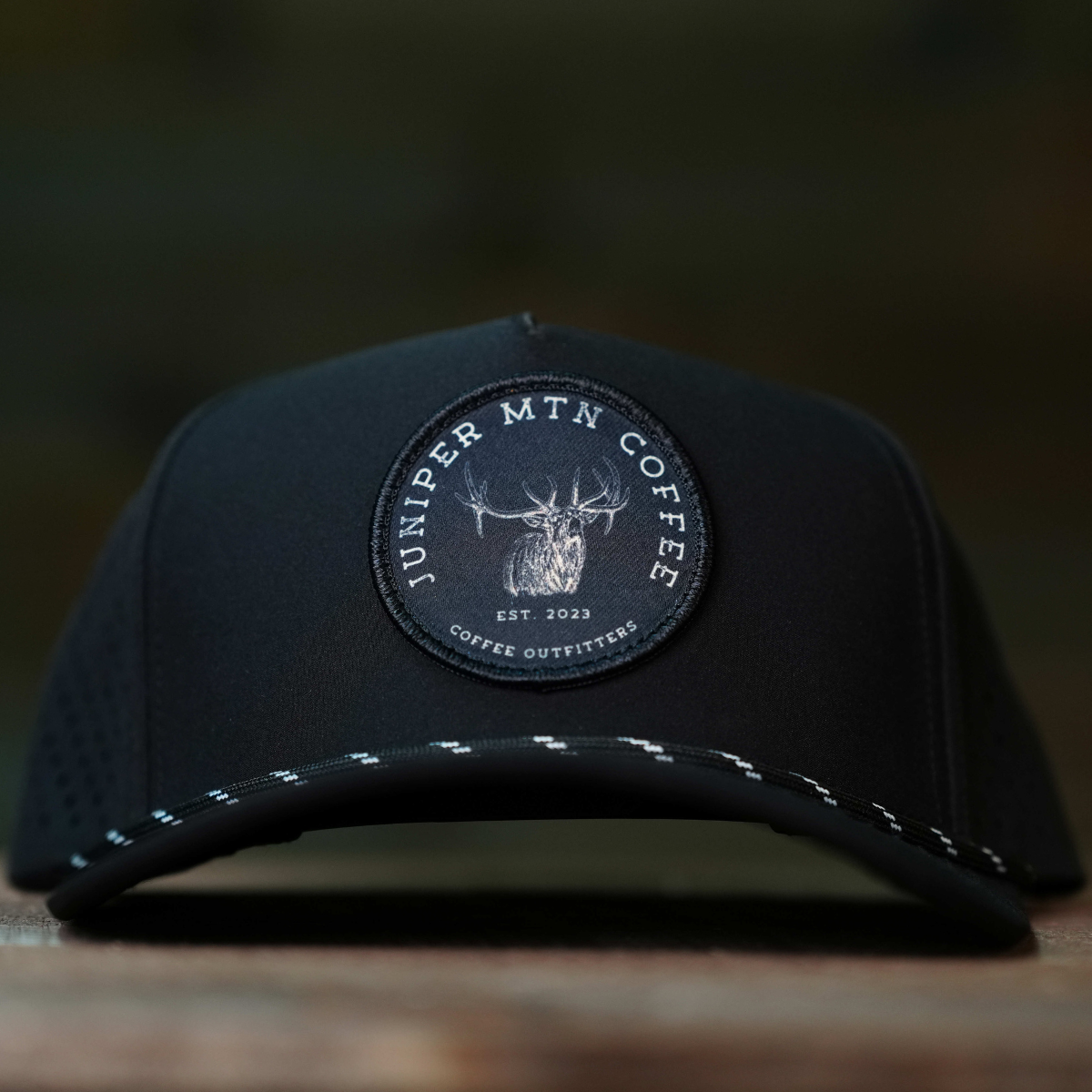 5 Panel Rope Hat (Black)