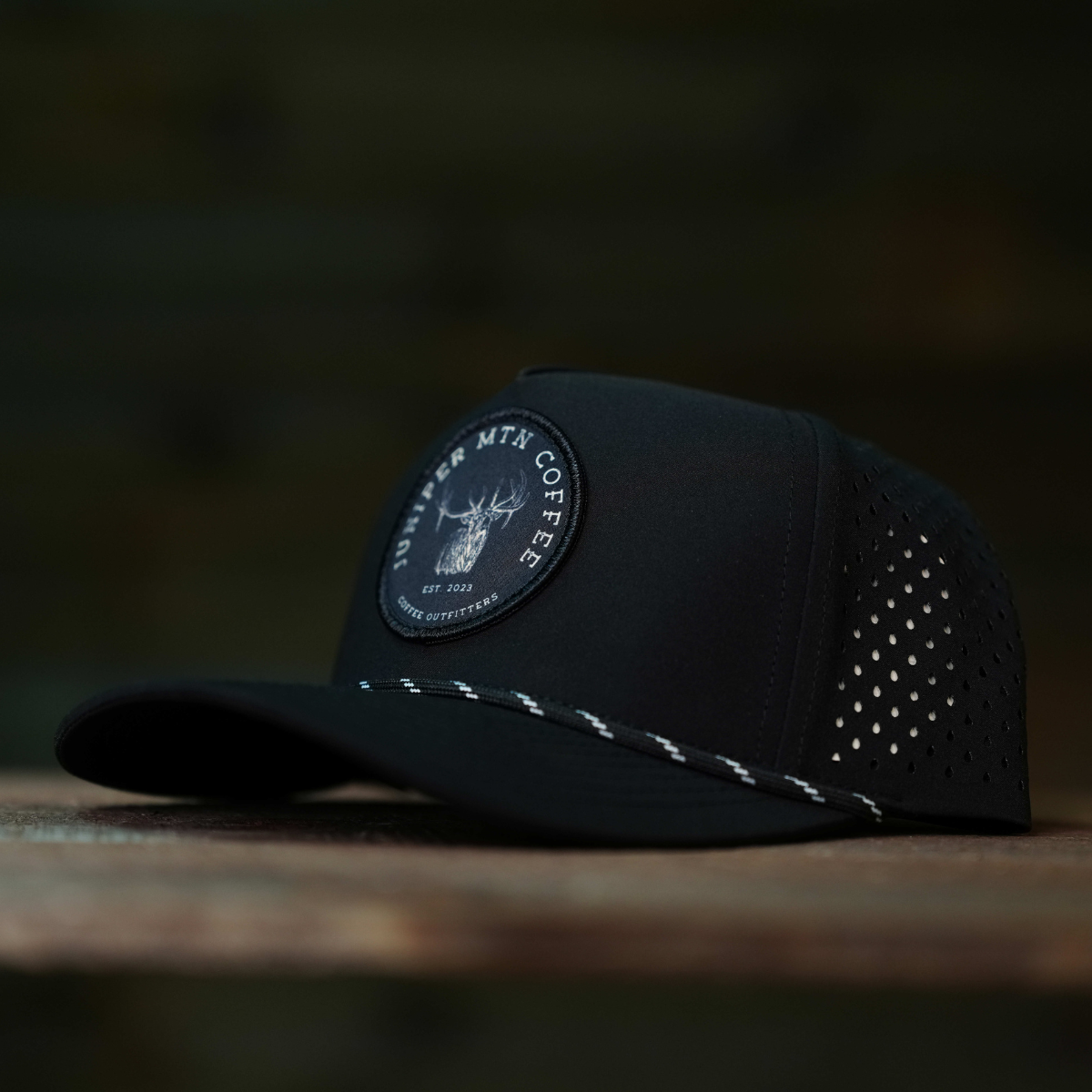5 Panel Rope Hat (Black)